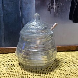 Glass Honey Jar with Dipper